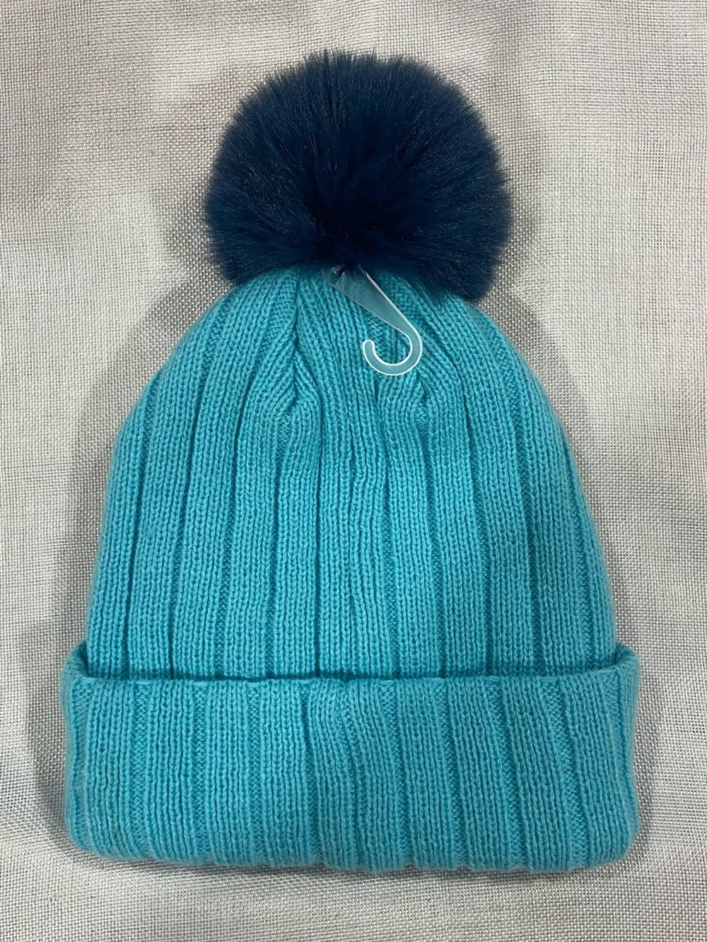 2025 Disney Parks Lilo & Stitch Embroidered Blue Pom Pom Beanie/Hat